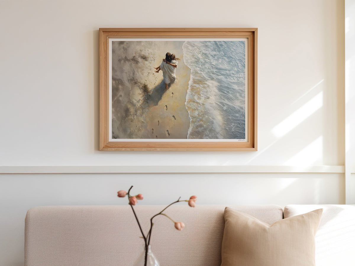 He Carried Me | Signed Handmade Art Print