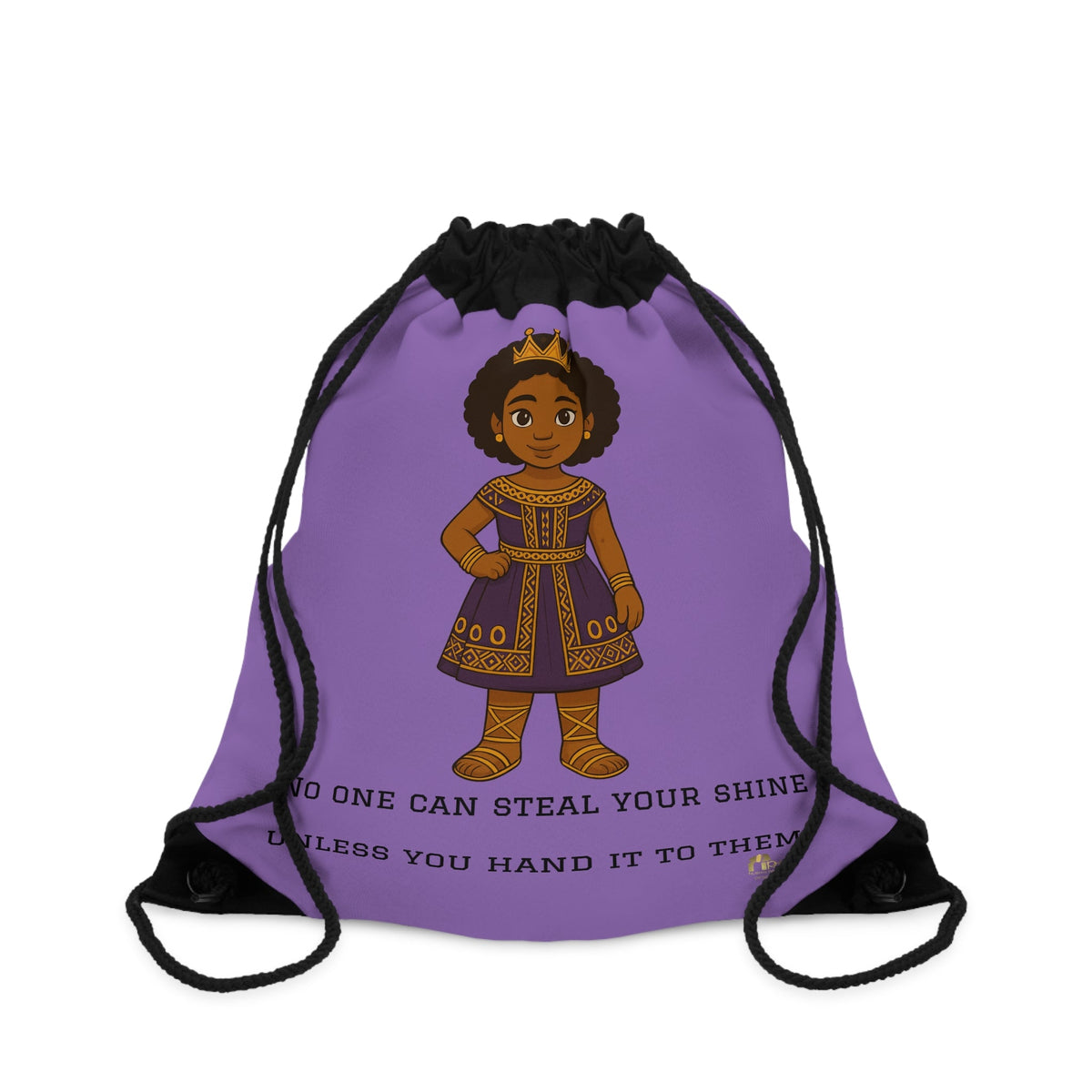 Royal Afro Princess Drawstring Bag