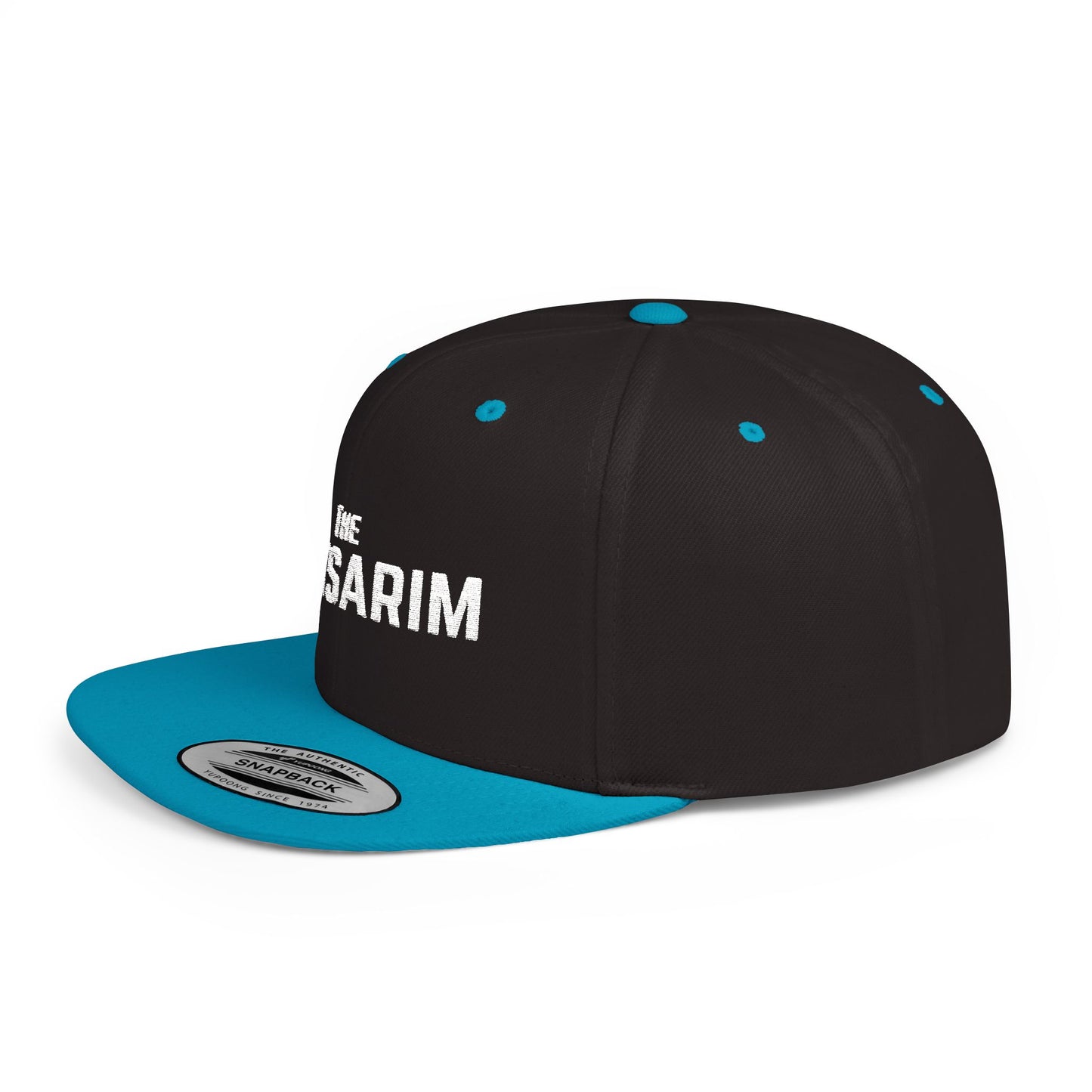 NATSARIM White Letter Flat Bill Snapback Cap