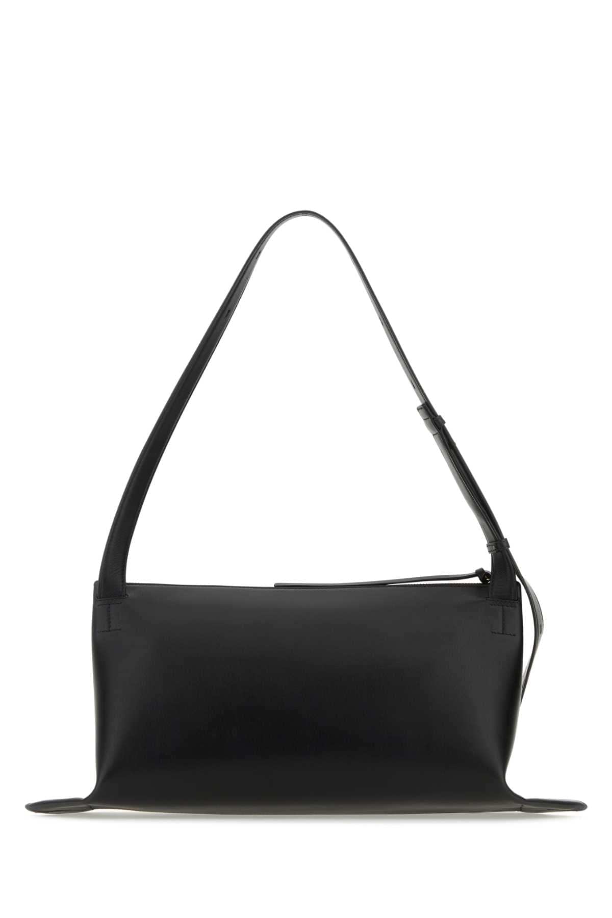 Jil Sander Women Two-Tone Canvas And Leather Medium Empire Shoulder Bag