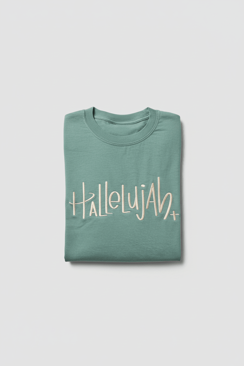 Hallelujah Embroidered Comfort Color T-Shirt