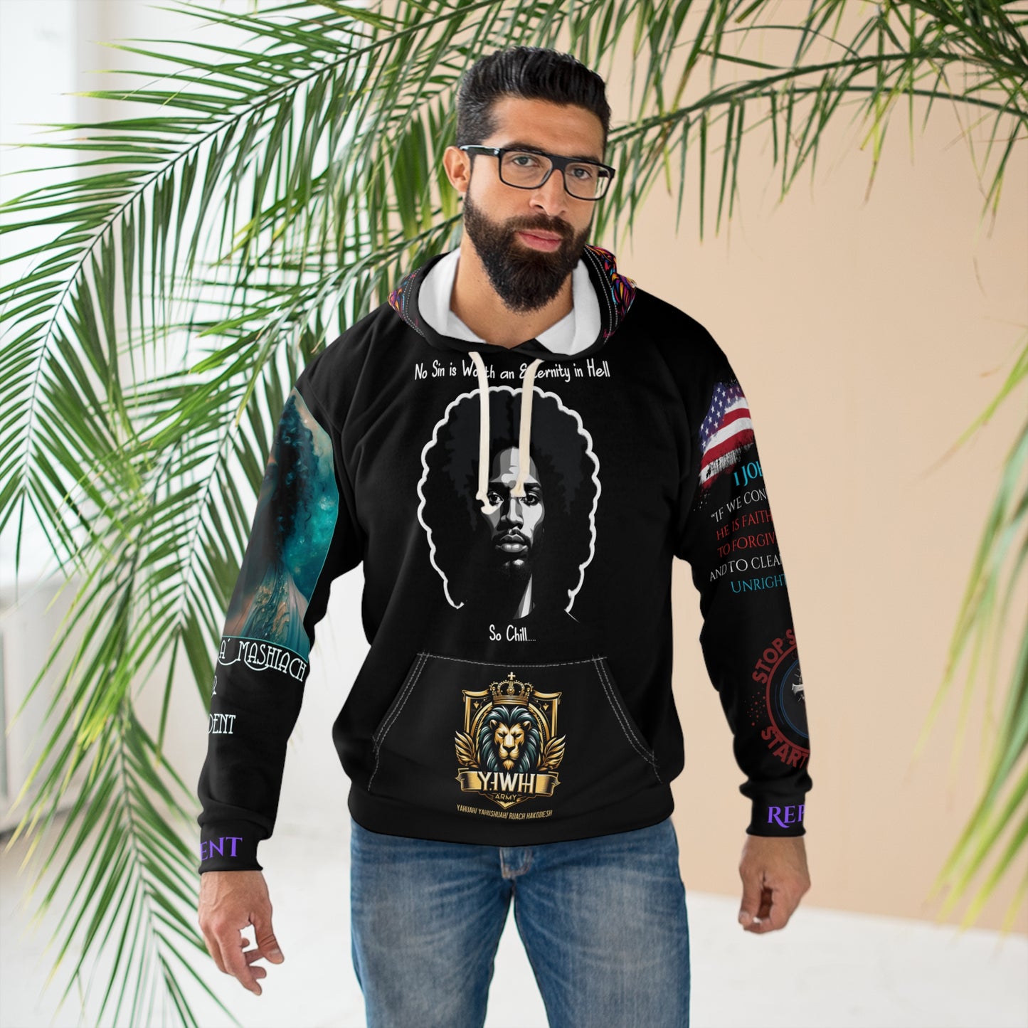 Inspirational Unisex Pullover Hoodie - 'Repent' & Chill' Design - Perfect for Spiritual Reflection