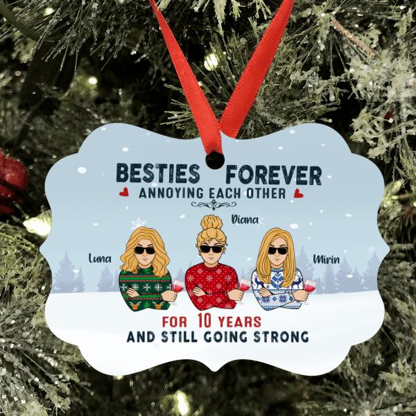 Personalized Siblings/Friends Annoying Front Ornament - Gift Idea For Siblings And Friends - Besties Forever