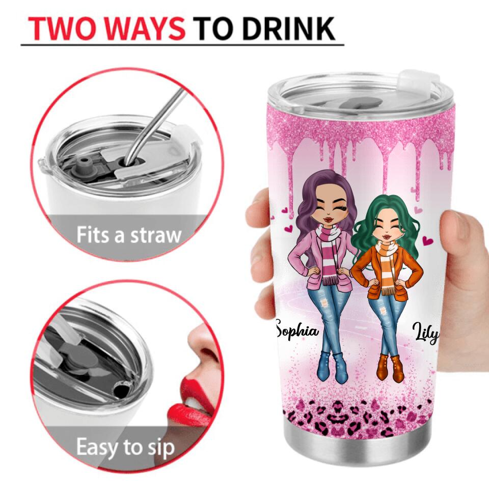 Custom Personalized Mother And Daughter Tumbler - Gift Idea For Mother's Day - Like Mother Like Daughter Oh Crap
