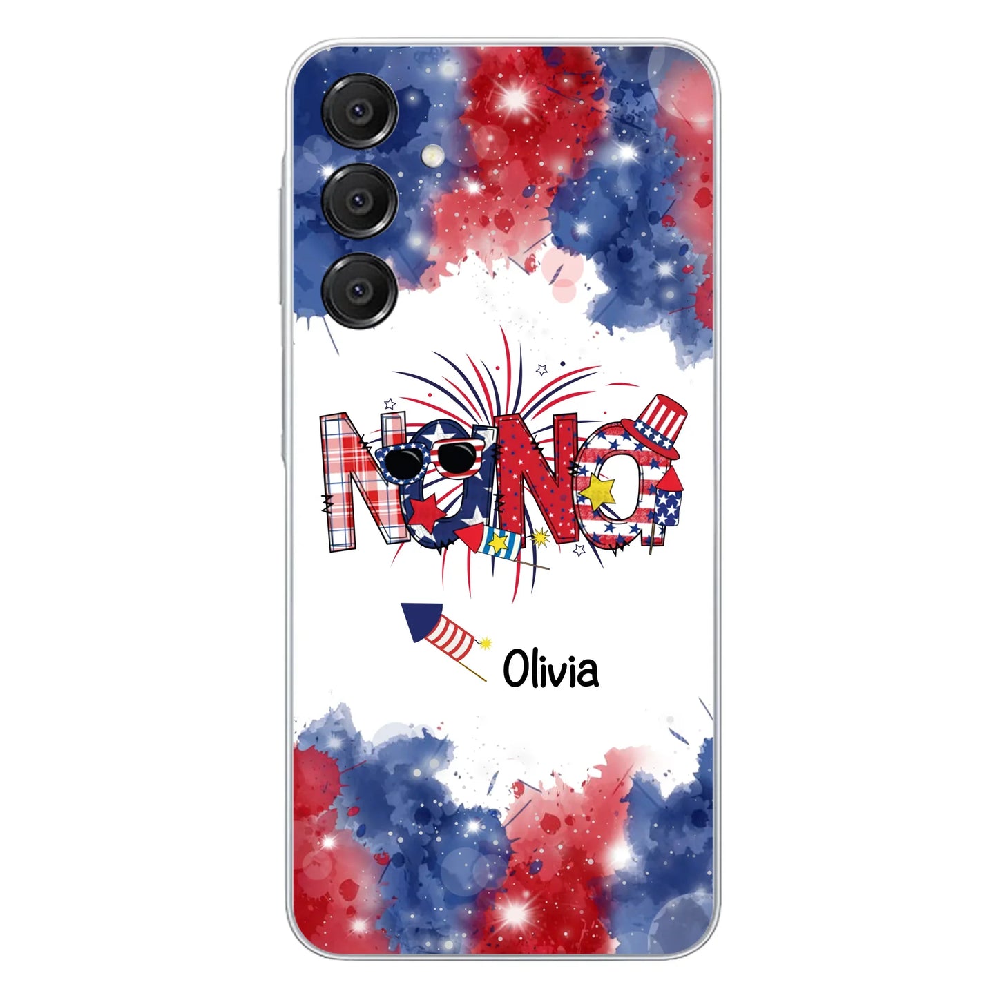 Custom Personalized Grandma Phone Case - 4th of July Mimi Phone Case With Child Names - Up To 10 Children - Gift Idea For Grandma - Cases For Iphone And Samsung