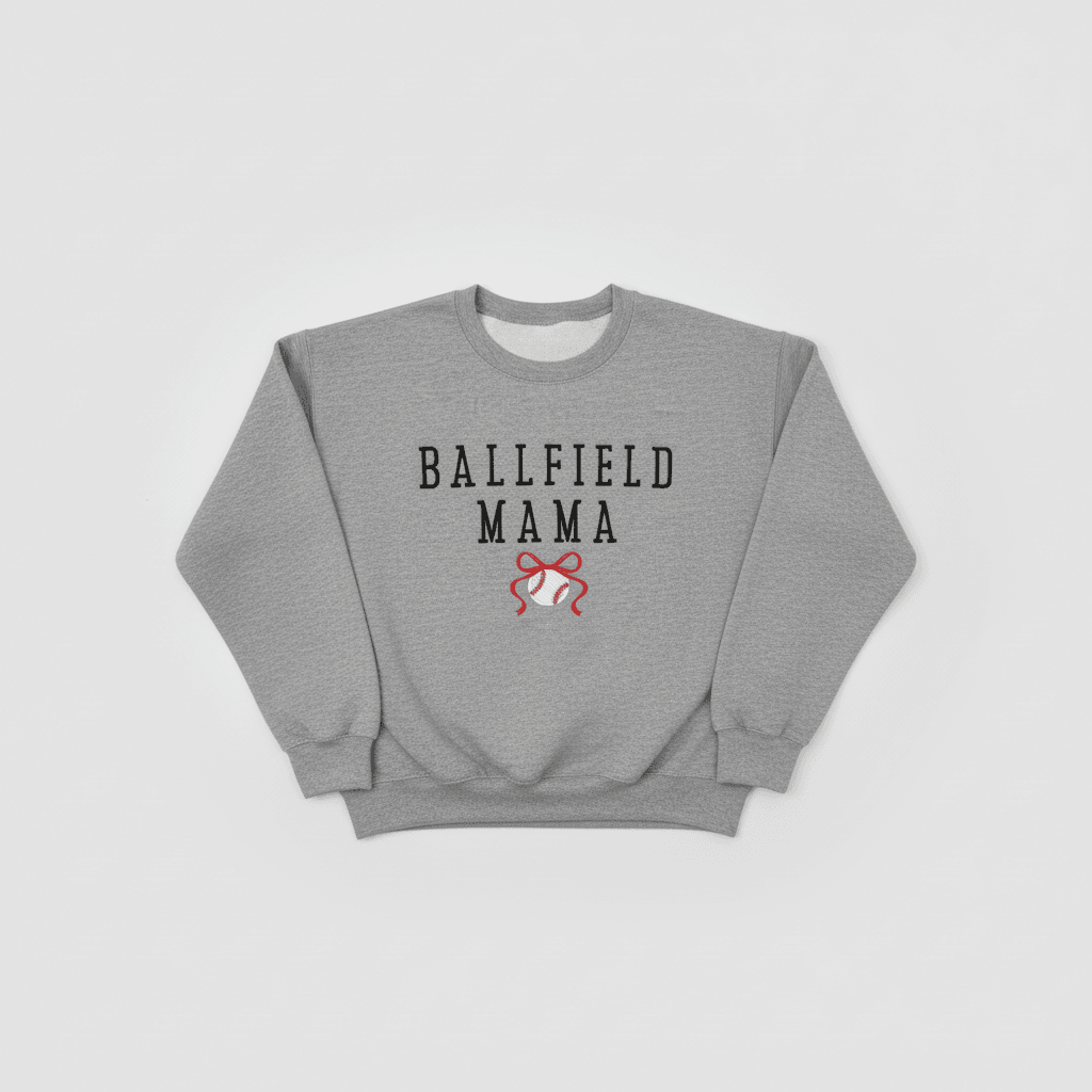Ballfield Mama Baseball Embroidered Shirt