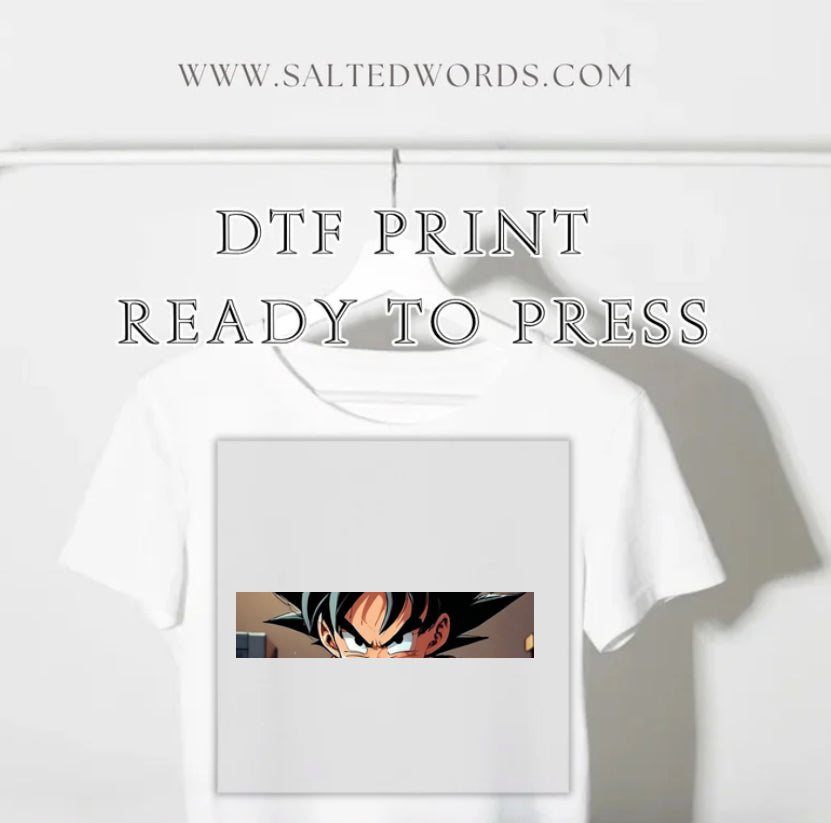 Goku eyes dragon ball z kid DTF print