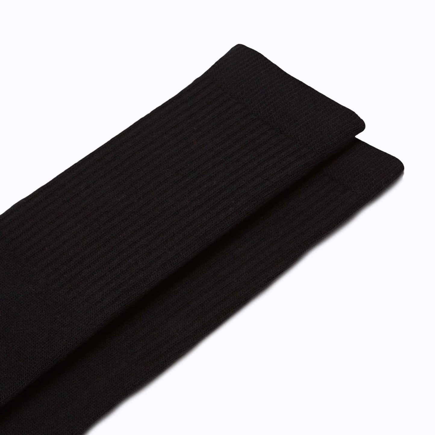 Combed Cotton Crew Socks - Black
