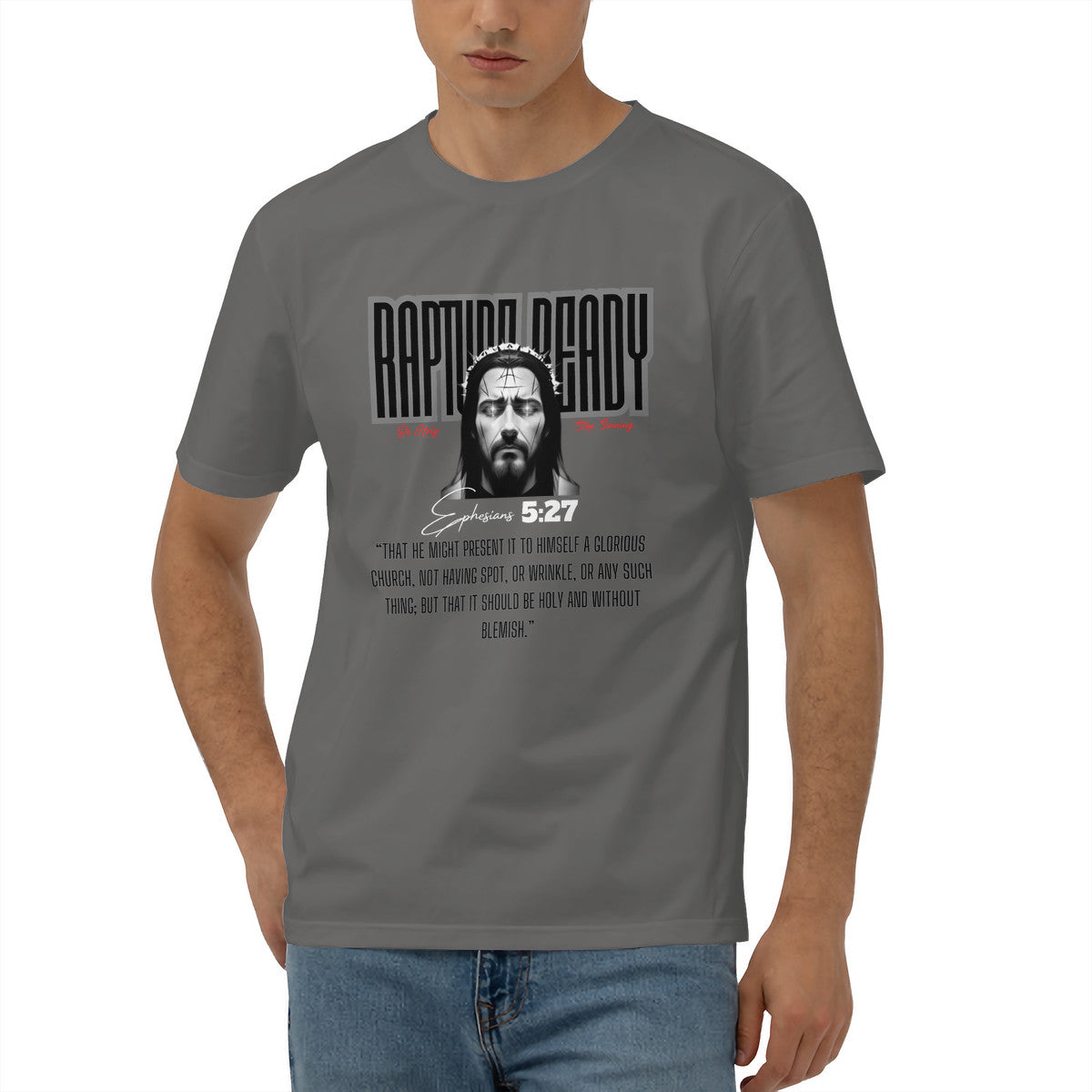 Men's "Rapture Ready" Short Sleeve Cotton Tee