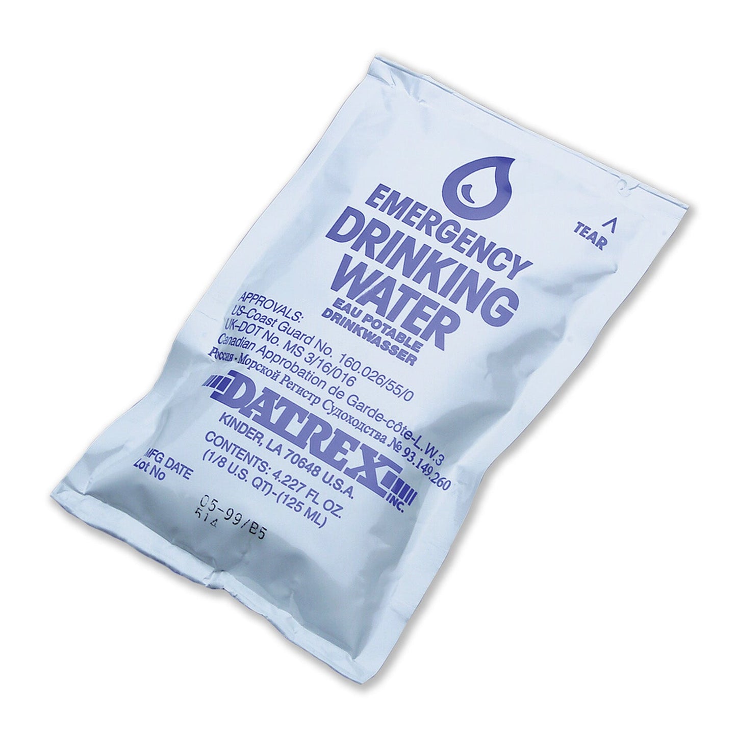 Six Pack of Water Pouches - Long Shelf Life