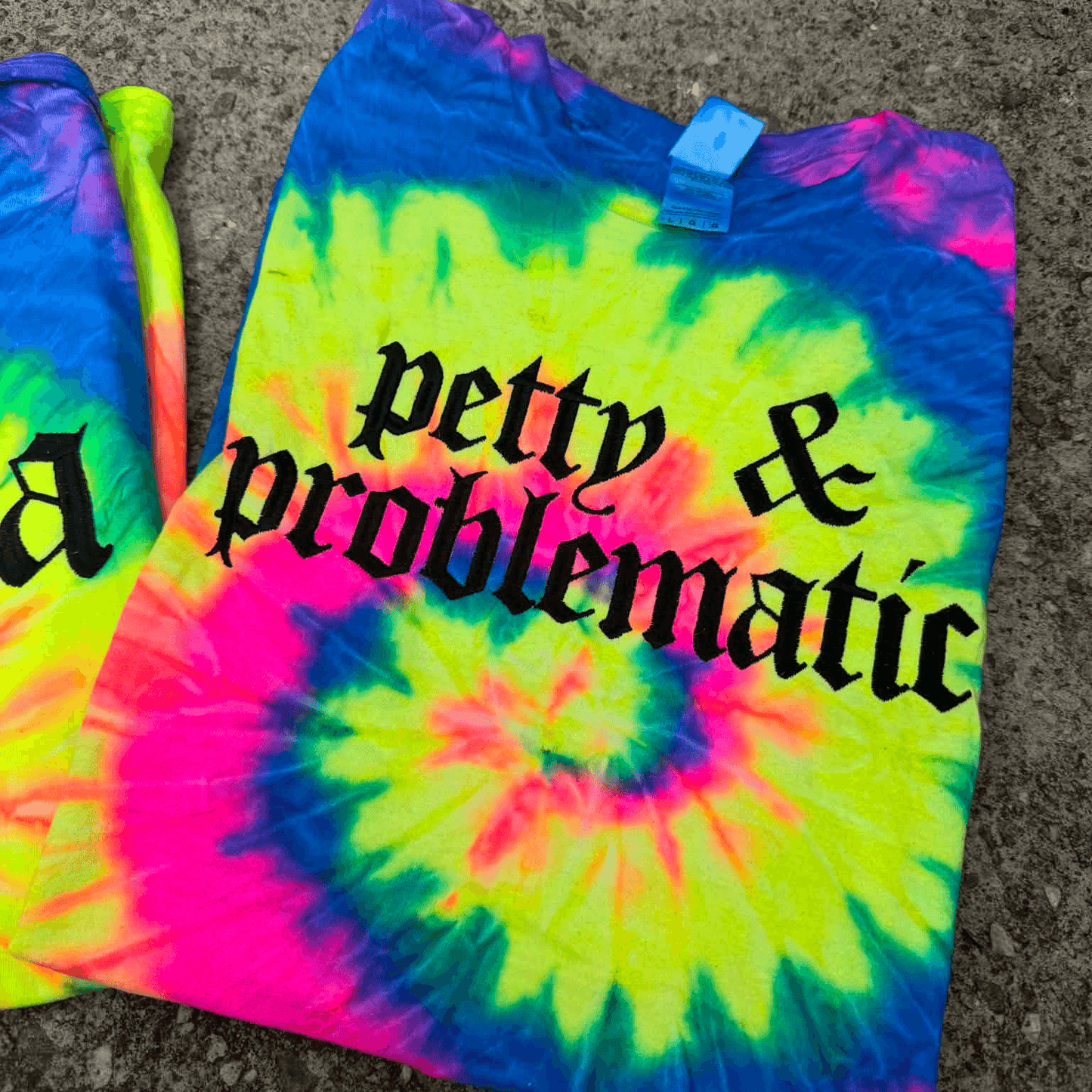 Custom Cloister Black Tie Dye Embroidered Shirt | Personalized Alternative Embroidery