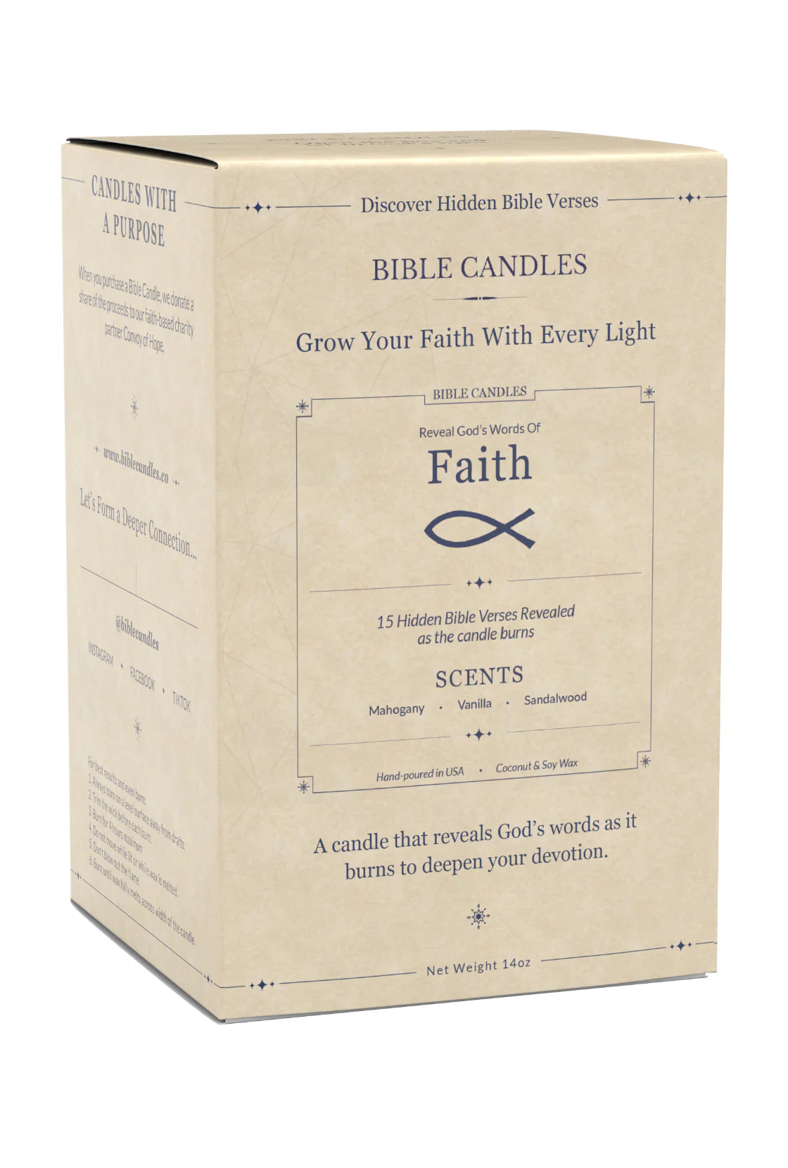 Faith Bible Candle - Illuminate Your Spirit | Bible Candles Co.
