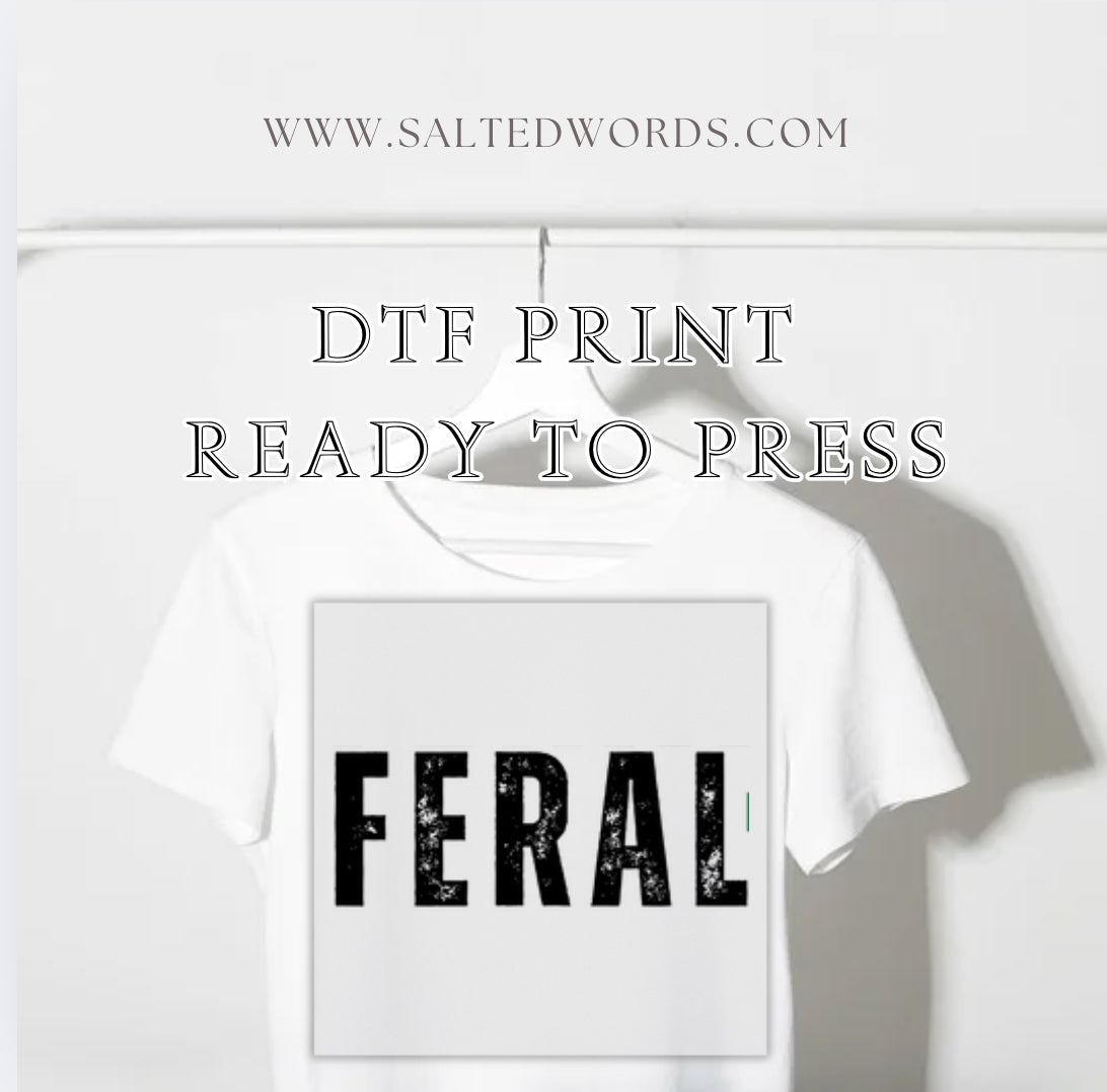 Feral Christmas DTF print transfer Ready to Press