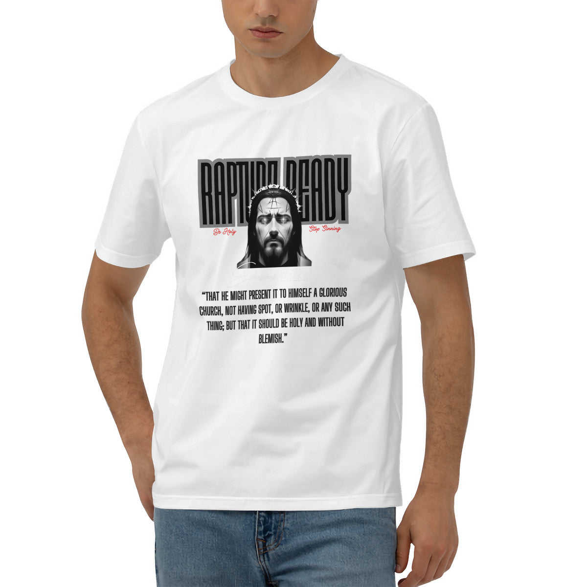 Men's "Rapture Ready" Short Sleeve Cotton Tee