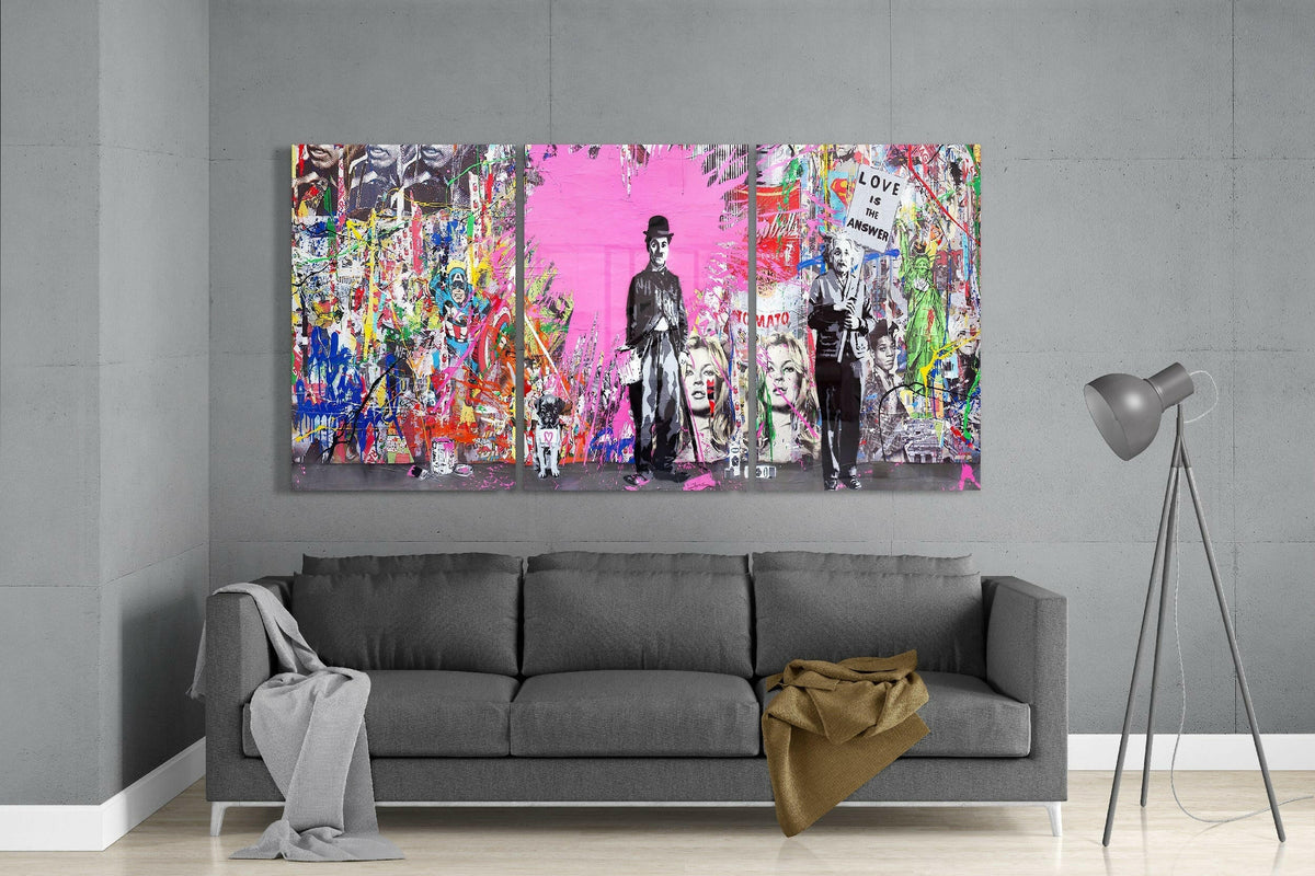 Silent Film Tramp Street Art Glass Art