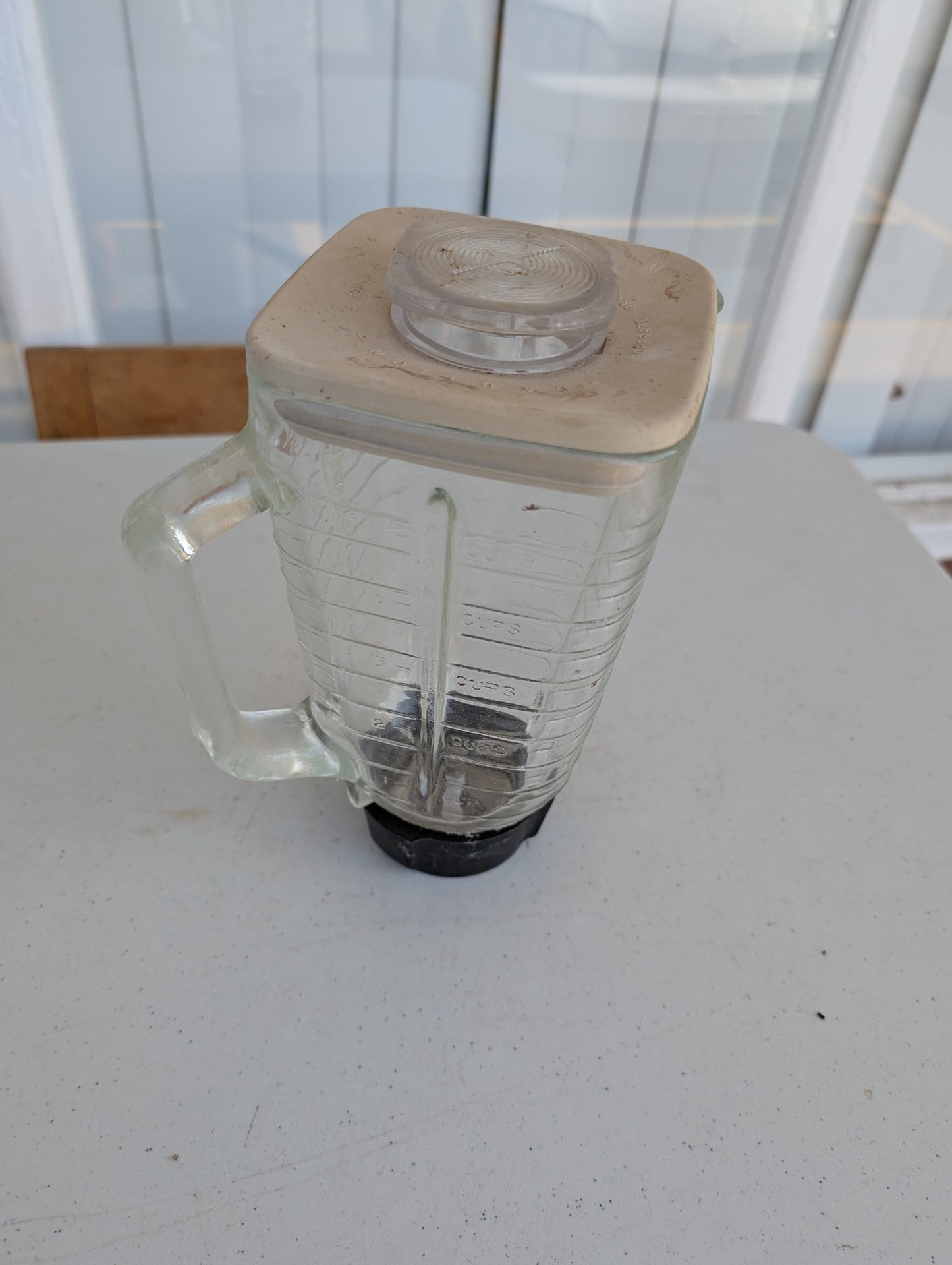 Oster Kitchen Center Blender Jar Glass Pitcher w/ Lid Vintage