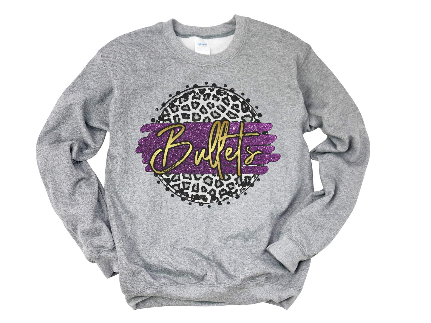 Bullets Purple Leopard Circle Graphic Tee