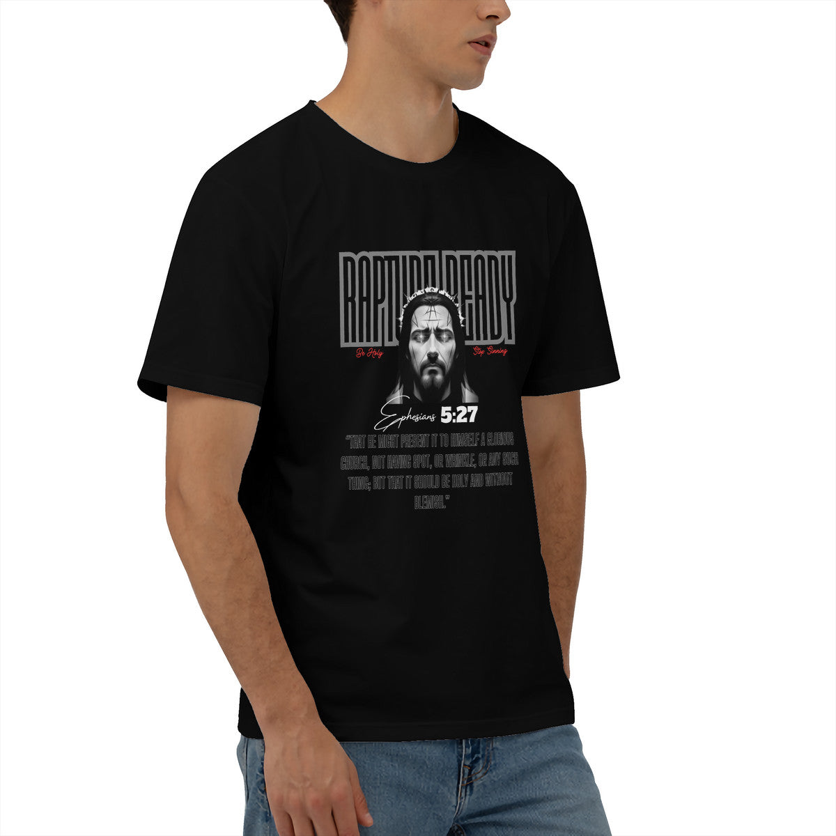 Men's "Rapture Ready" Short Sleeve Cotton Tee
