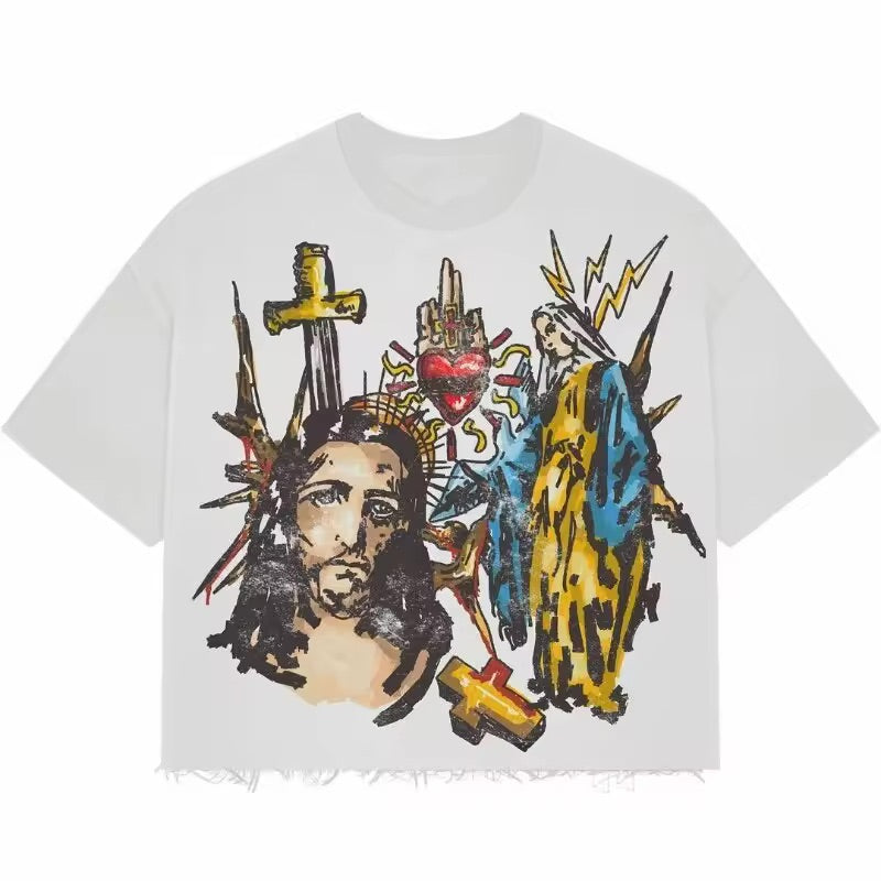 Battle Tested Jesus Frayed T-Shirt