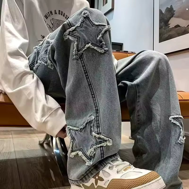 Star Embroidered Jeans