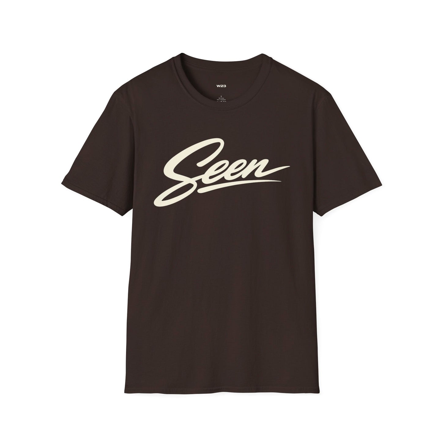 Seen Script T-Shirt | Retro Handwritten Logo Tee