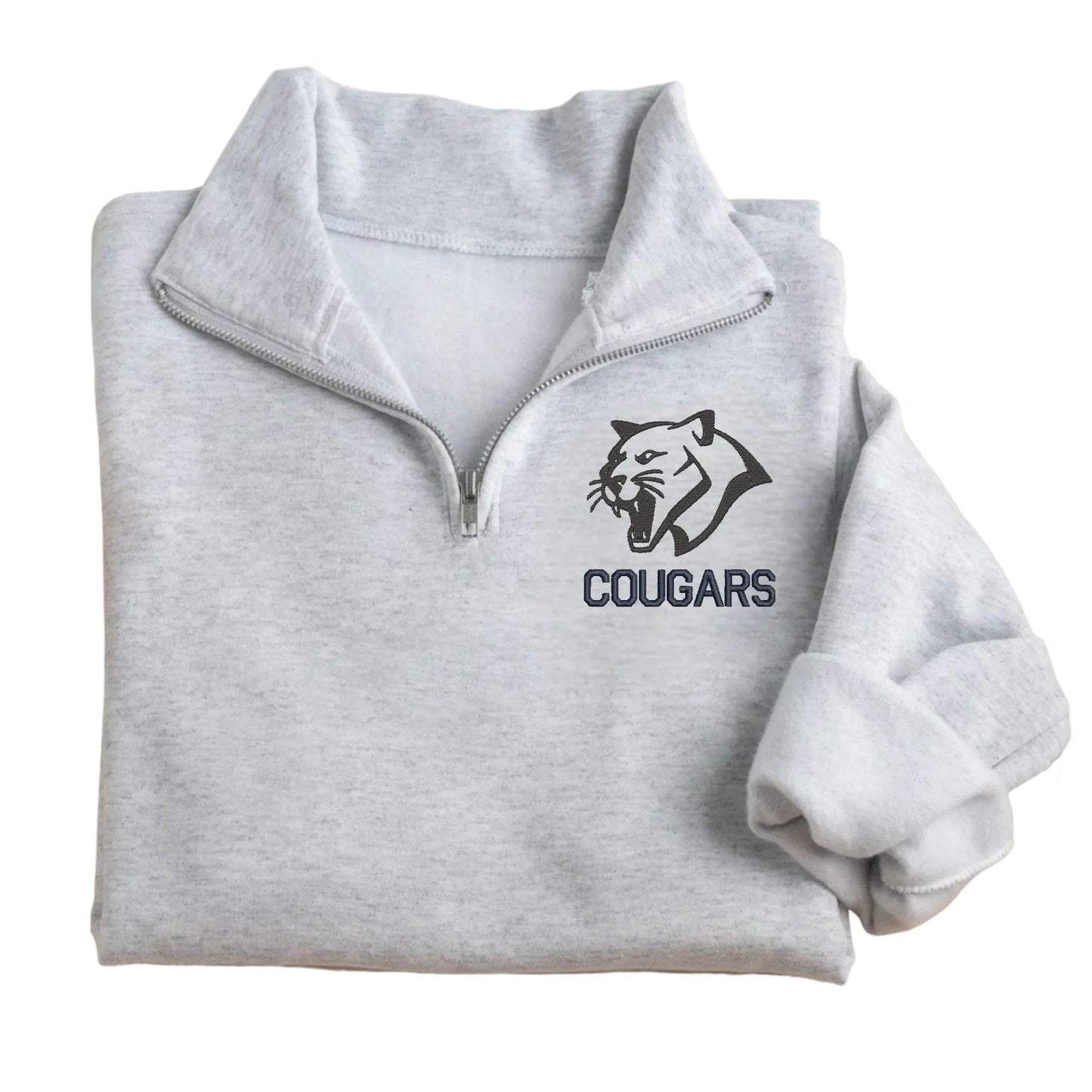 Cougars Embroidered Quarter Zip Fleece Sweatshirt