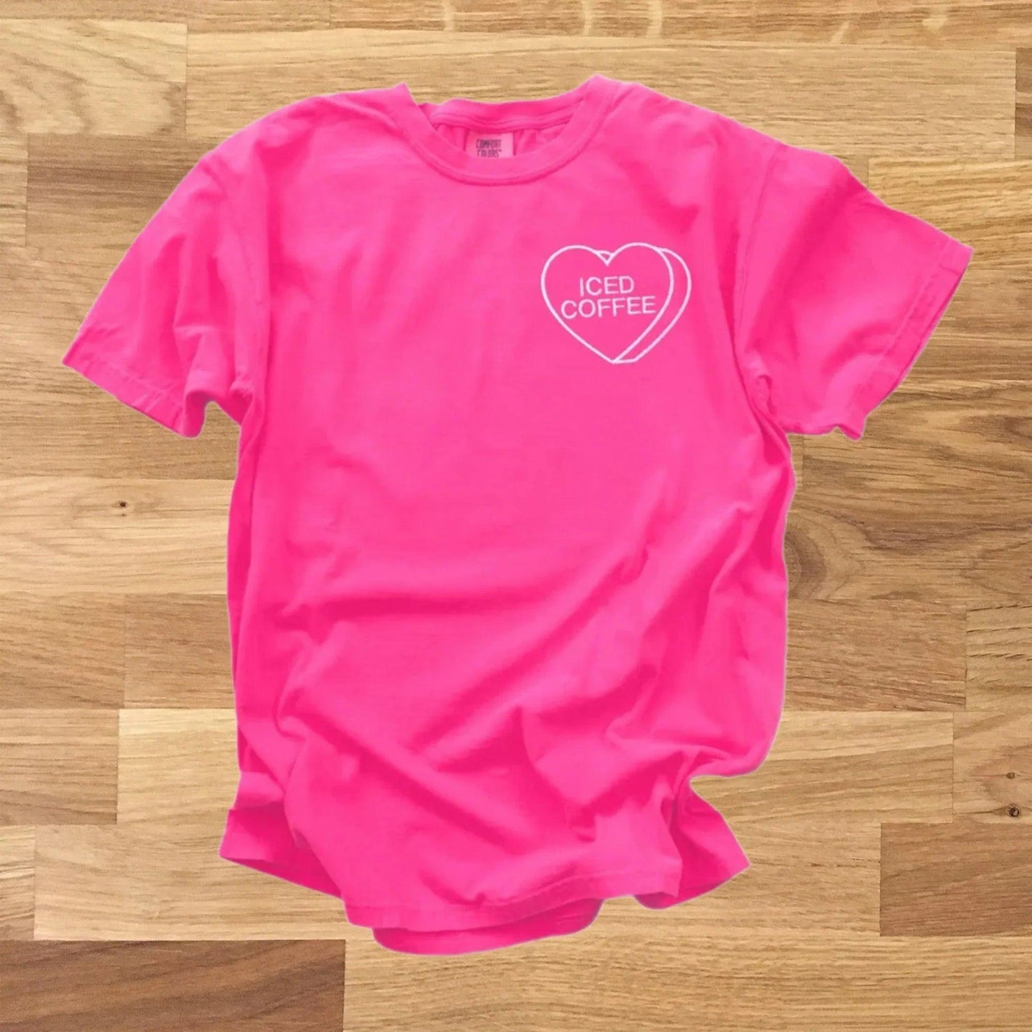 Iced Coffee Embroidered Comfort Color Tee