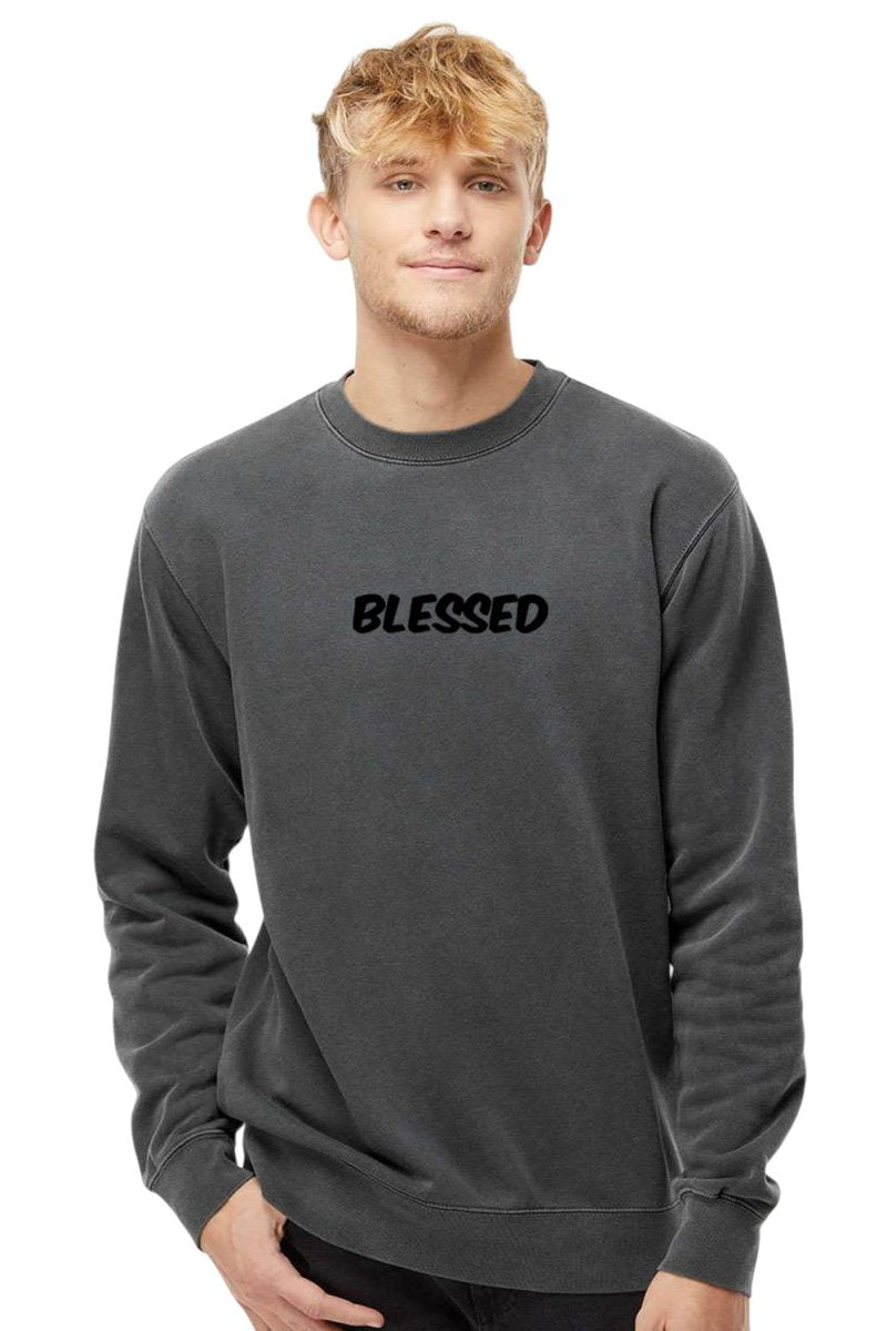 Blessed Unisex Pigment-Dyed Crewneck Sweatshirt