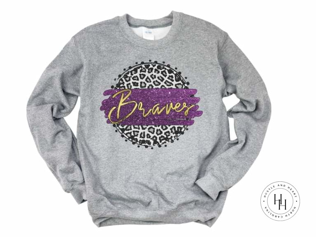 Braves Purple and Gold Graphic Tee