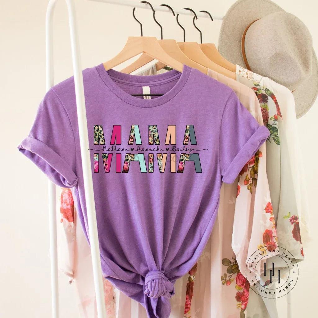 Customizable Mama Colorful Leopard Graphic Tee