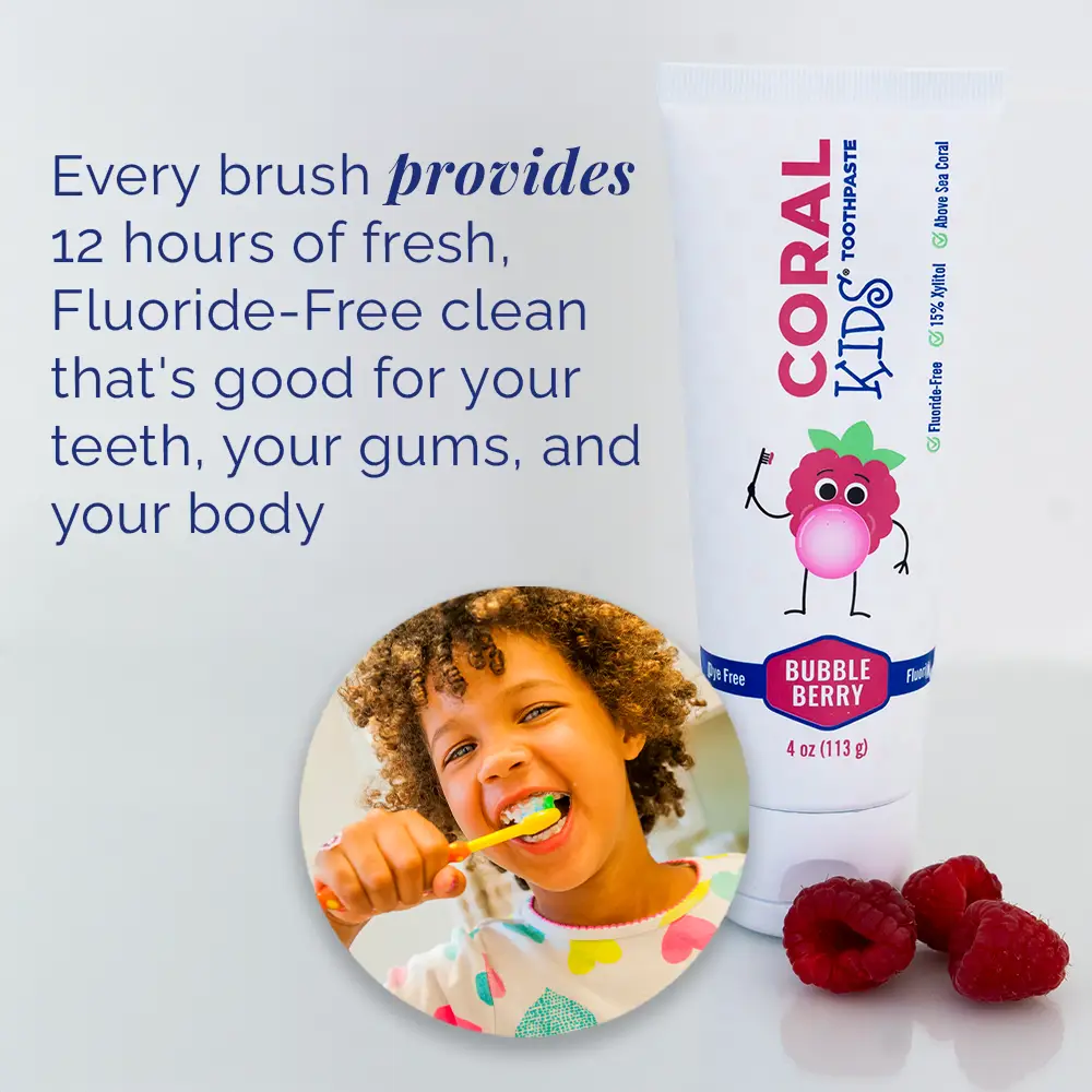 Fluoride Free Kids Whitening Bubble Berry Toothpaste with Xylitol