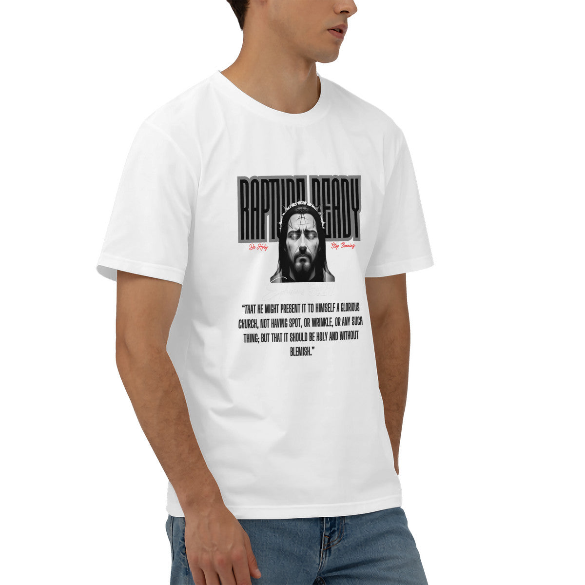 Men's "Rapture Ready" Short Sleeve Cotton Tee
