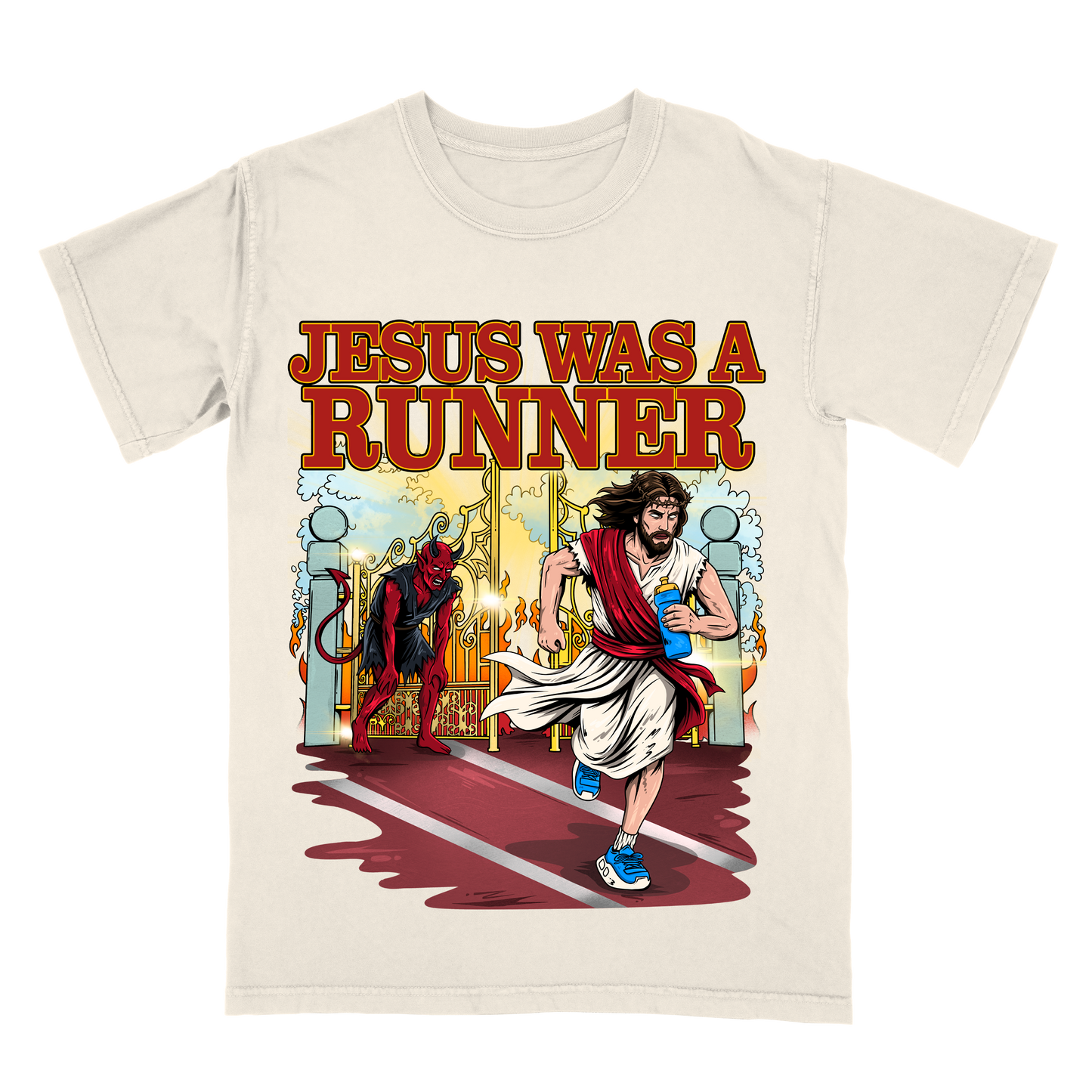 Jesus Was A Runner Limited Edition Christian Graphic T-Shirt