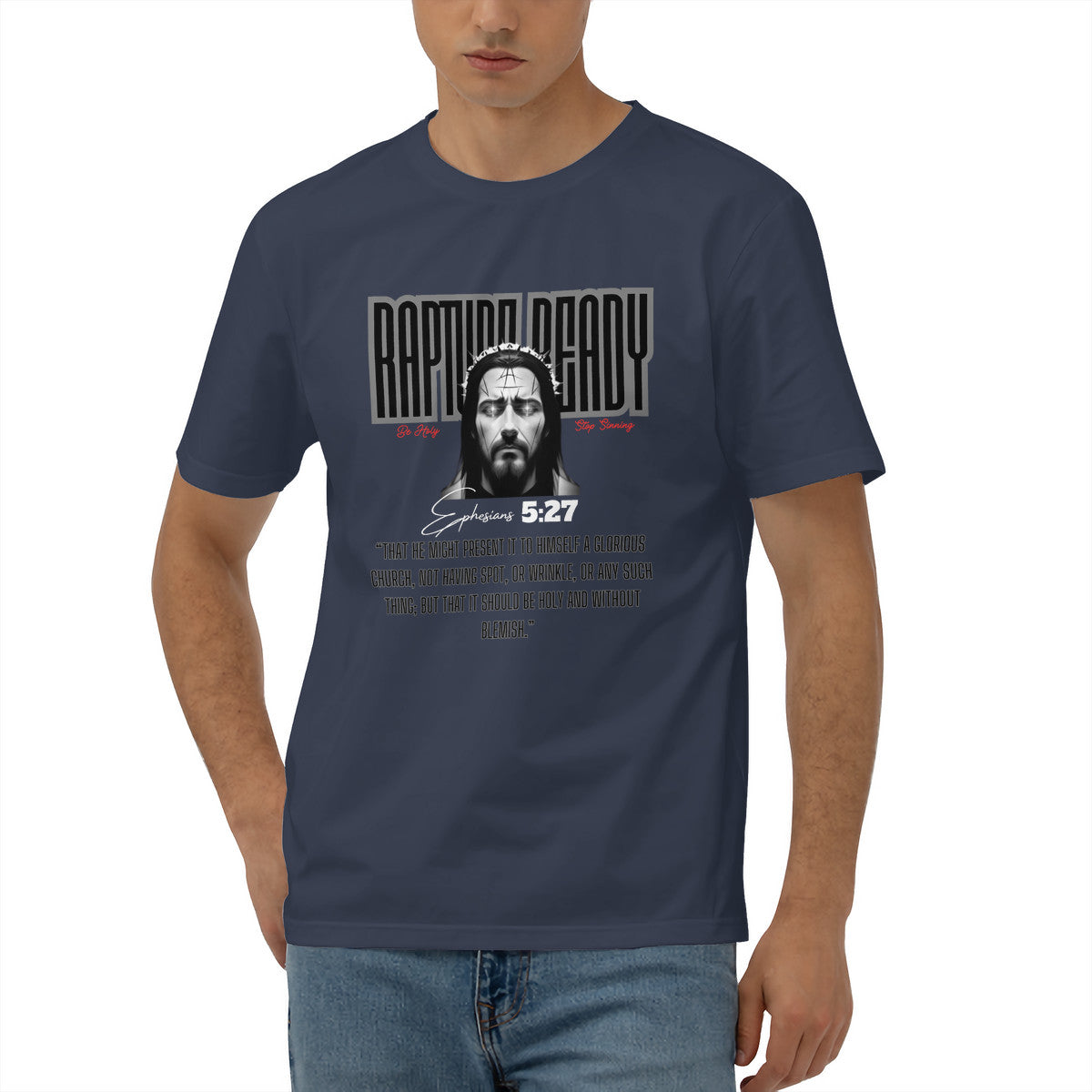 Men's "Rapture Ready" Short Sleeve Cotton Tee