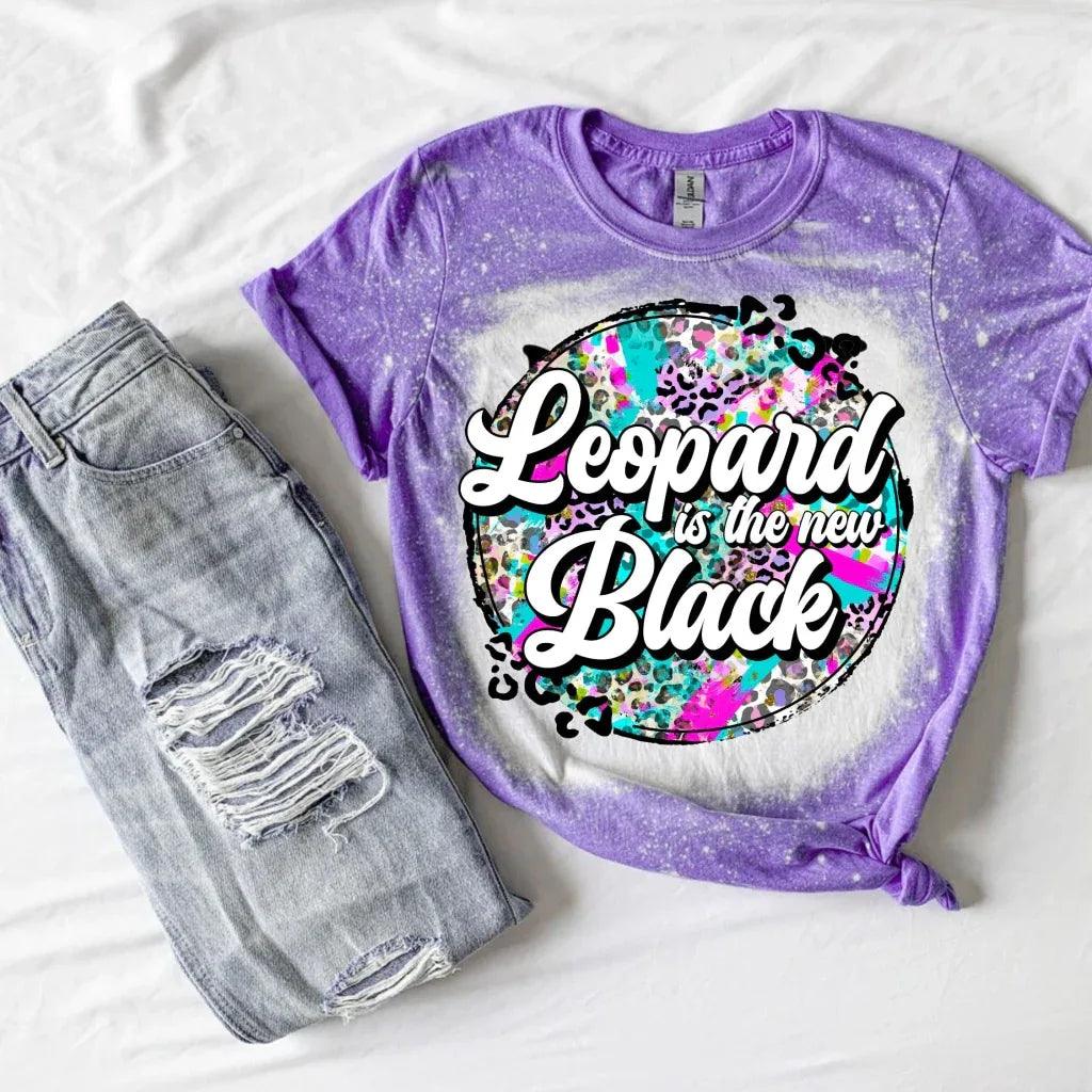 Leopard Is The New Black Bleach Graphic Tee
