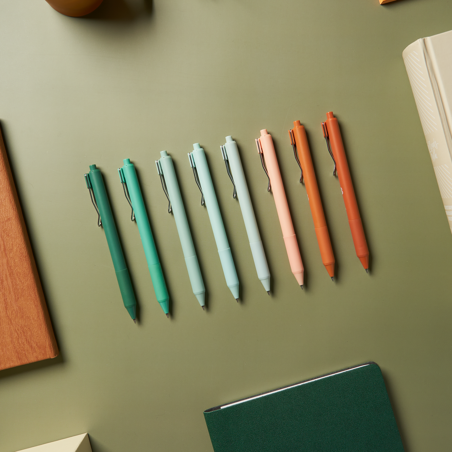 Black Ink Gel Pens - Terracotta Edition