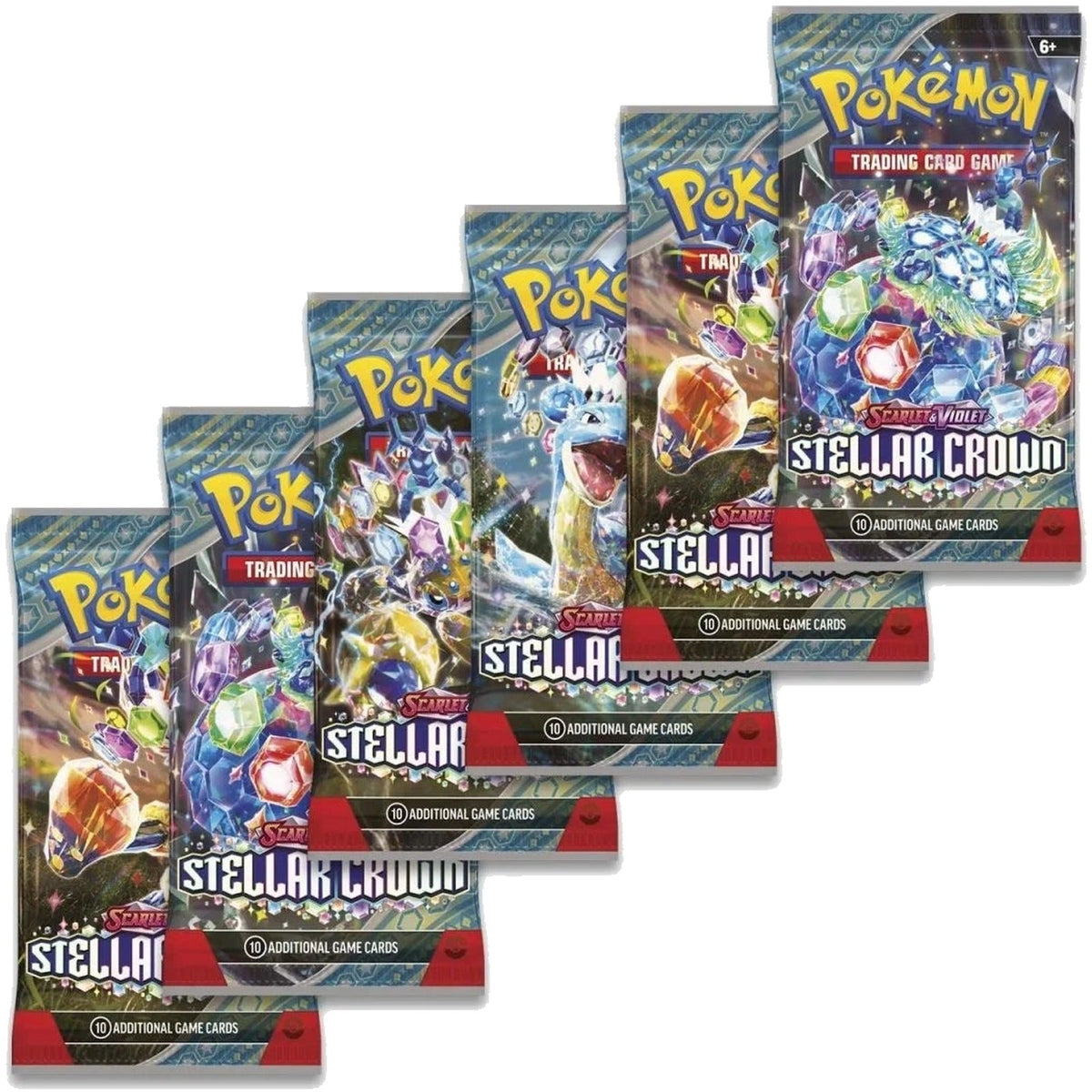 Pokémon TCG Scarlet & Violet: Stellar Crown Booster Bundle (6 Packs)
