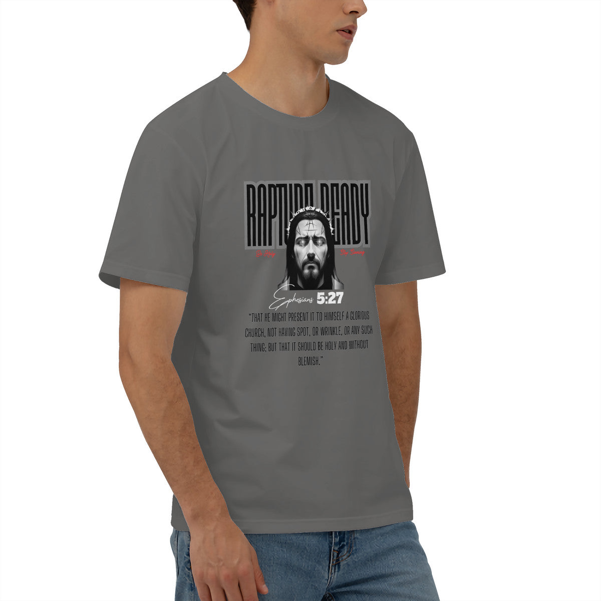 Men's "Rapture Ready" Short Sleeve Cotton Tee