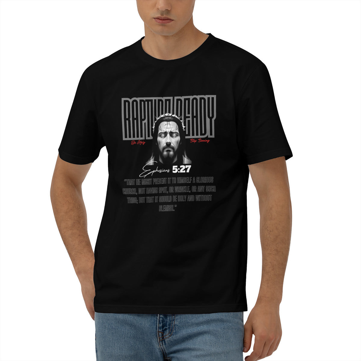Men's "Rapture Ready" Short Sleeve Cotton Tee
