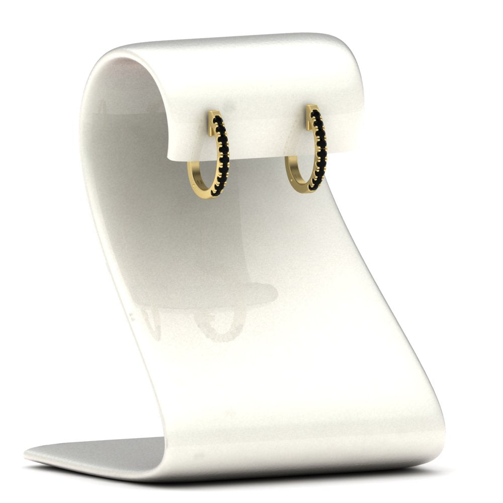 Round Cut 0.25 Ct Diamond Hoop Earrings