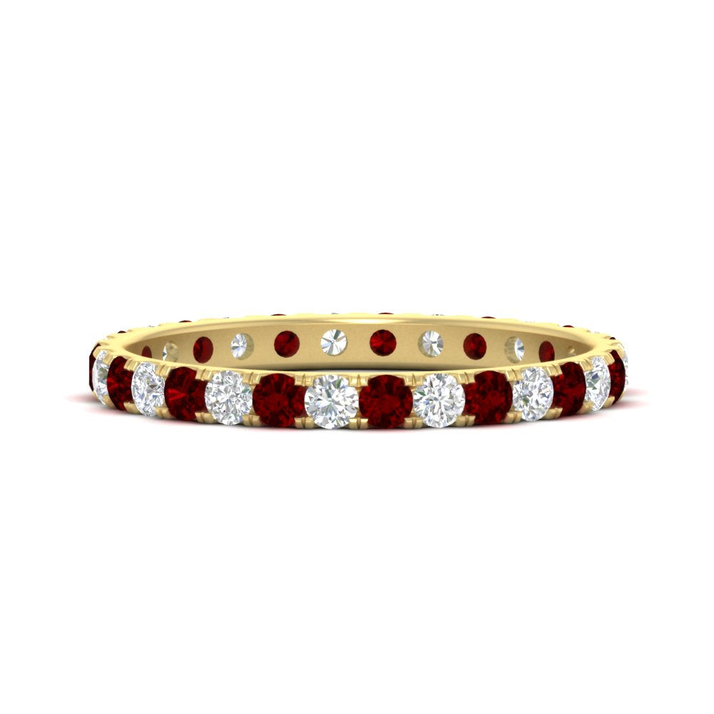 0.75 Ct. Round Cut Diamond Eternity Prong Wedding Band