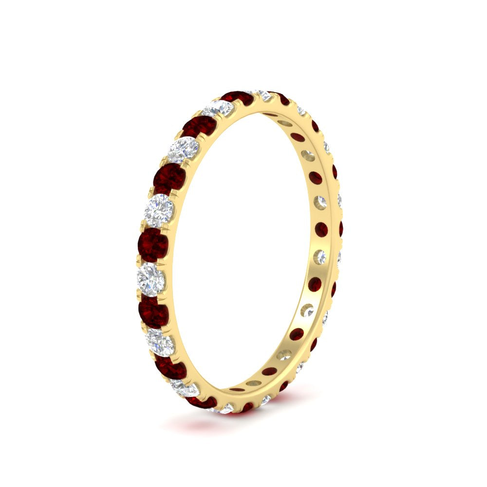 0.75 Ct. Round Cut Diamond Eternity Prong Wedding Band