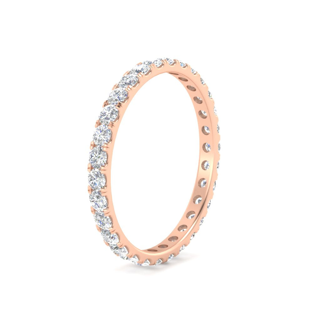 0.75 Ct. Round Cut Diamond Eternity Prong Wedding Band