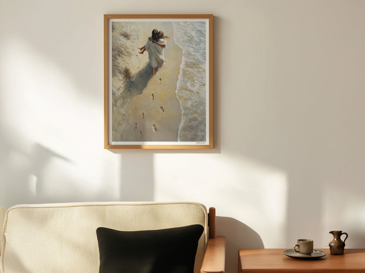 He Carried Me | Signed Handmade Art Print