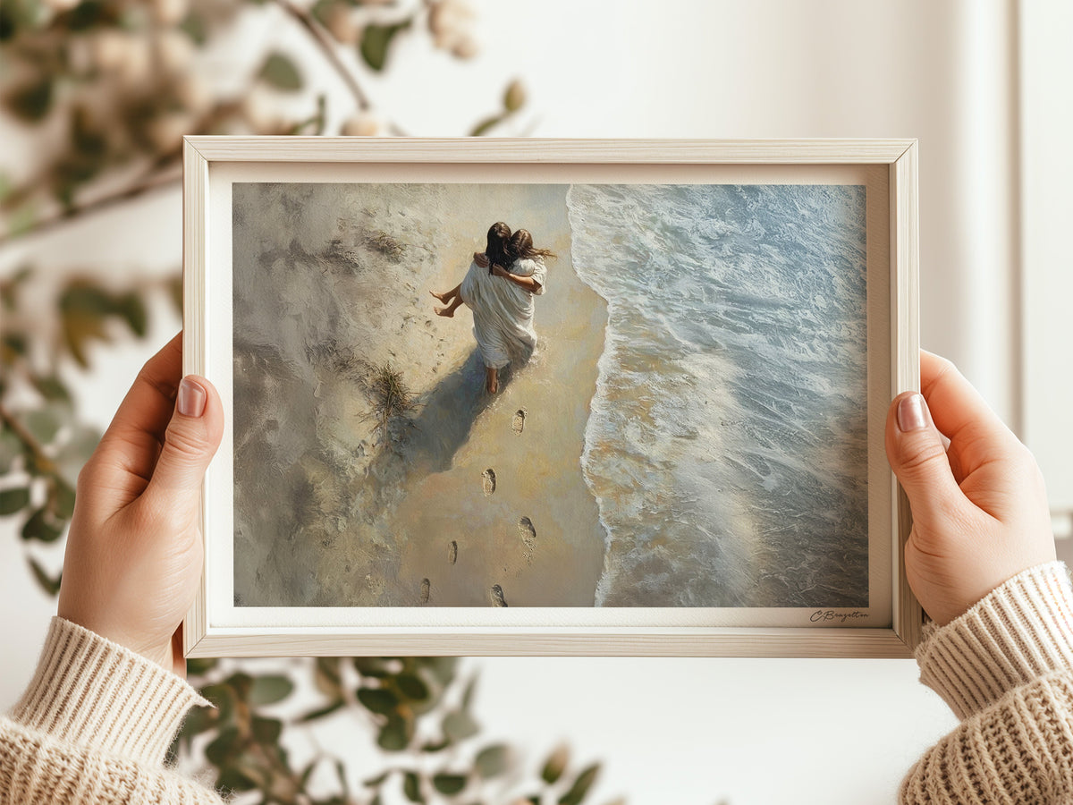 He Carried Me | Signed Handmade Art Print