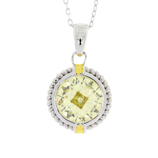 Cubic Zirconium Fashion Pendants Sterling Silver