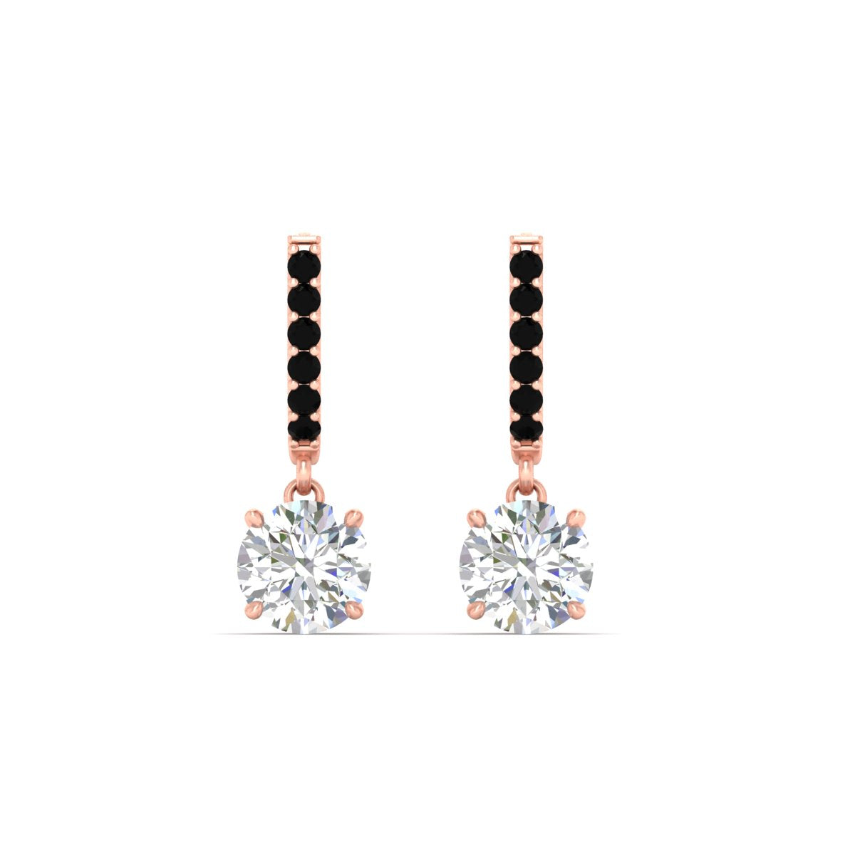 1 Carat Solitaire Diamond Drop Earrings