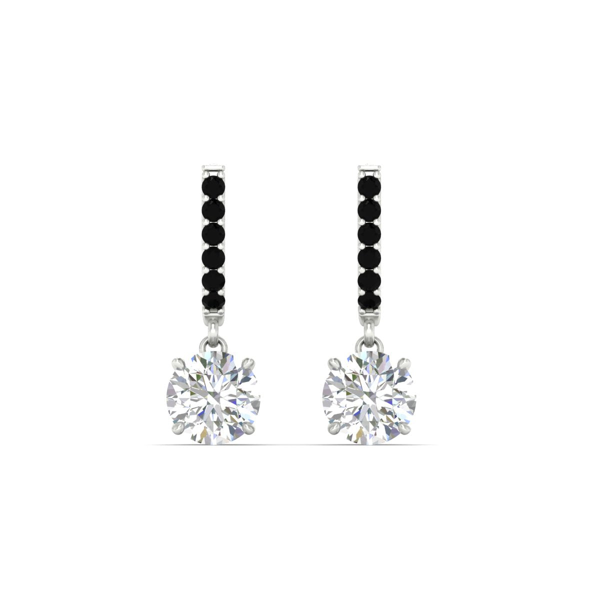 1 Carat Solitaire Diamond Drop Earrings