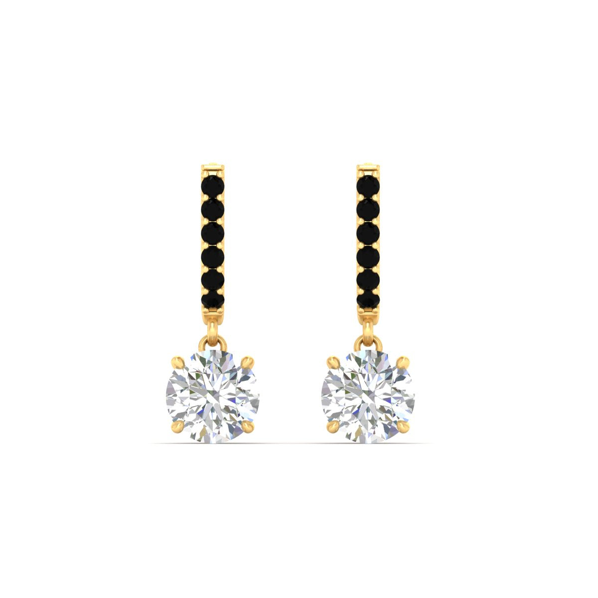 1 Carat Solitaire Diamond Drop Earrings