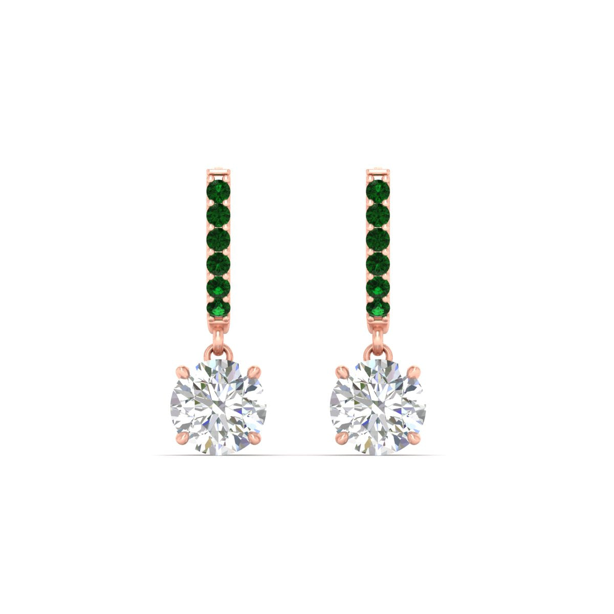 1 Carat Solitaire Diamond Drop Earrings